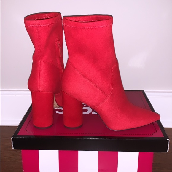 BCBGeneration Shoes - Saks 5th Ave Fiery Red Booties!! (NWOT)